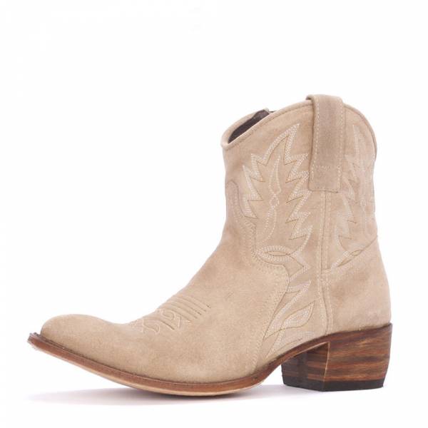 Sendra 10163 beige enkellaarzen