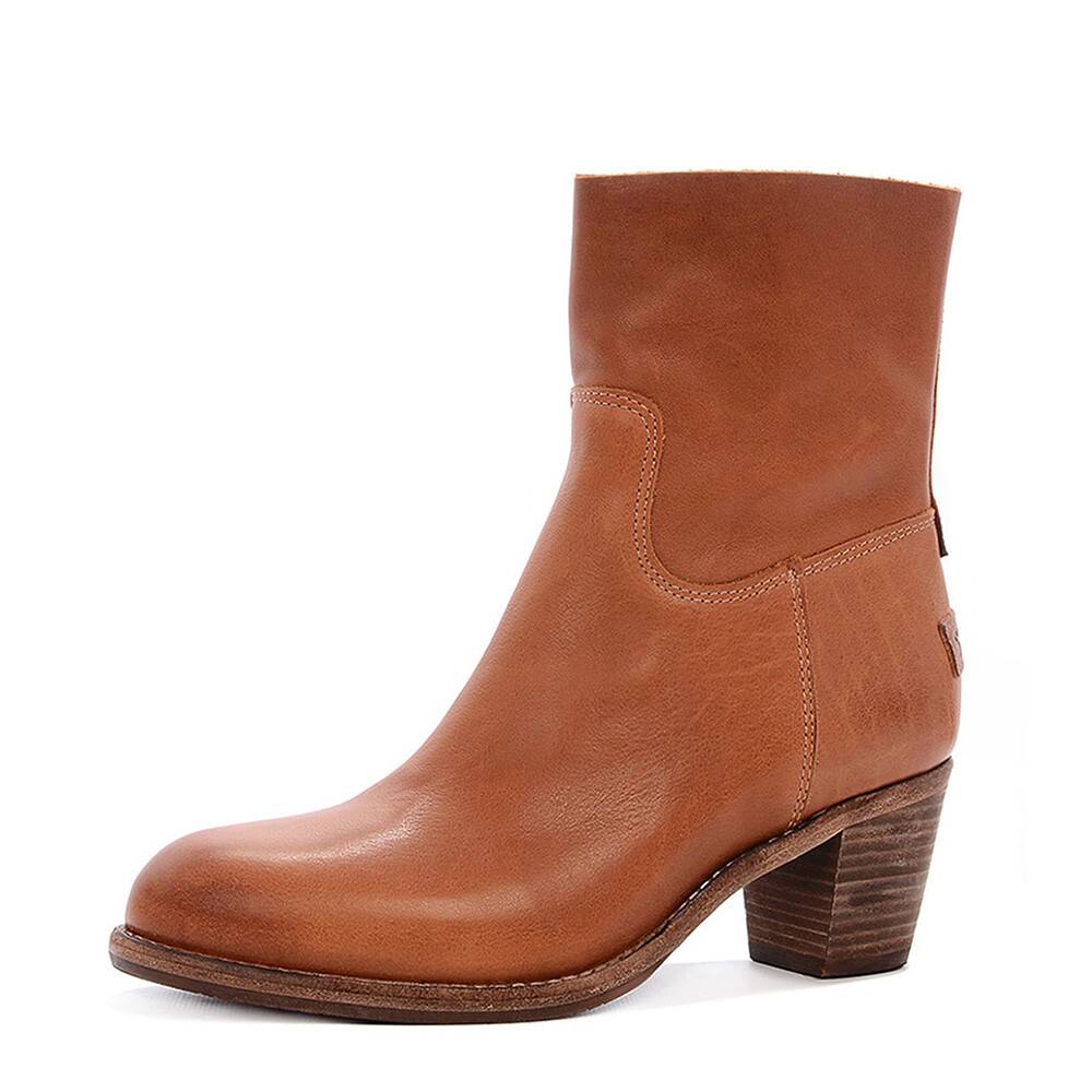 Sluimeren telescoop Franje Shabbies cognac enkellaars 250108