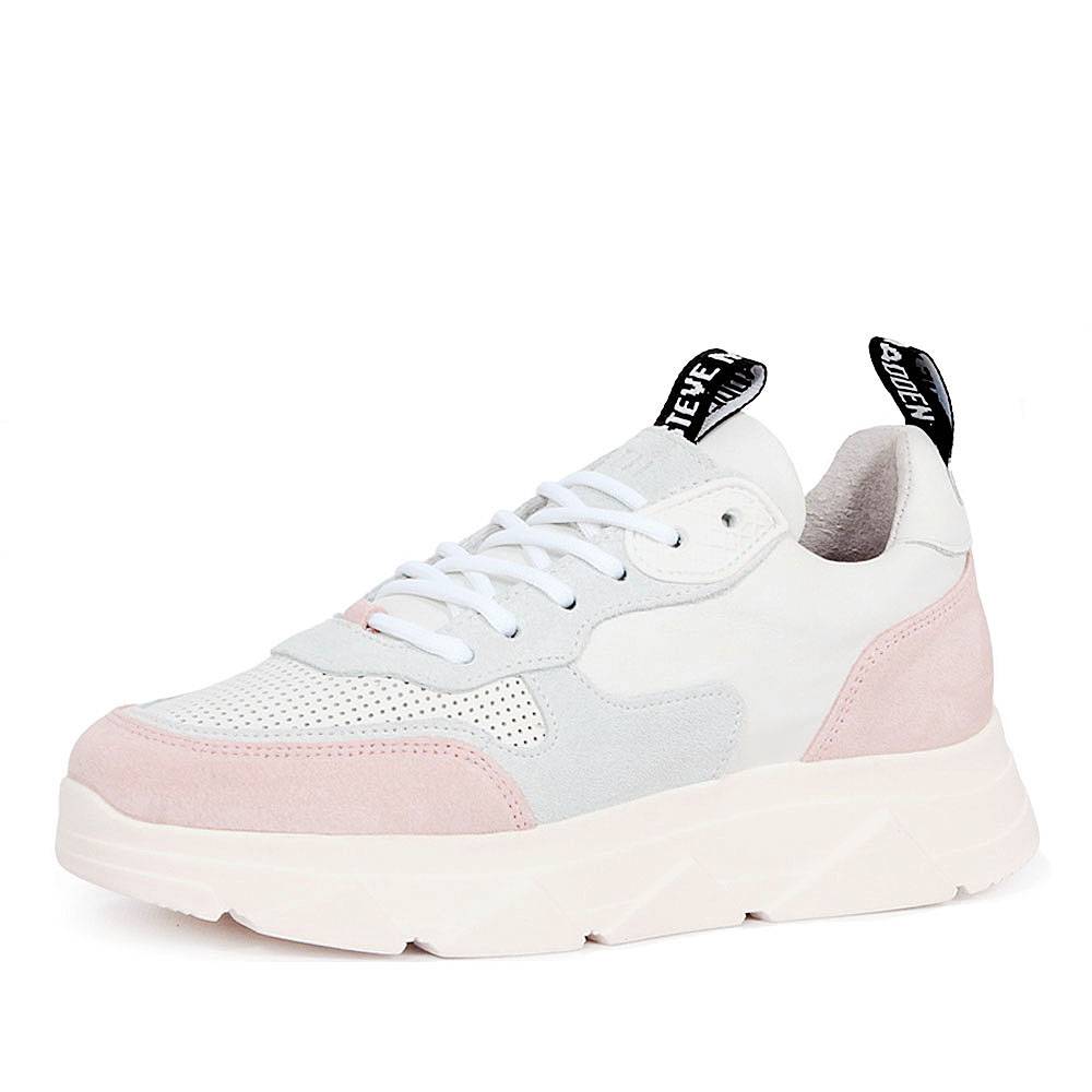 STEVE MADDEN PITTY white/pink dames sneakers (SM11001024) |  Schoenenwinkel.nl
