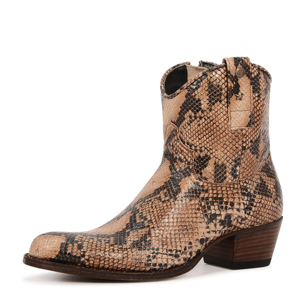 Sendra slangenprint enkellaars