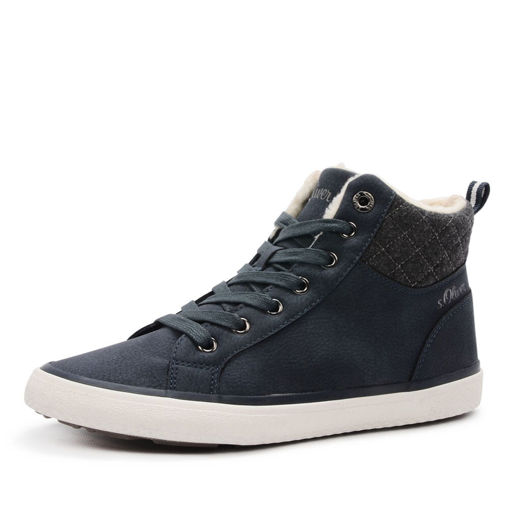 Soliver S Oliver Hoge Blauwe Sneakers soliver kopen in de aanbieding