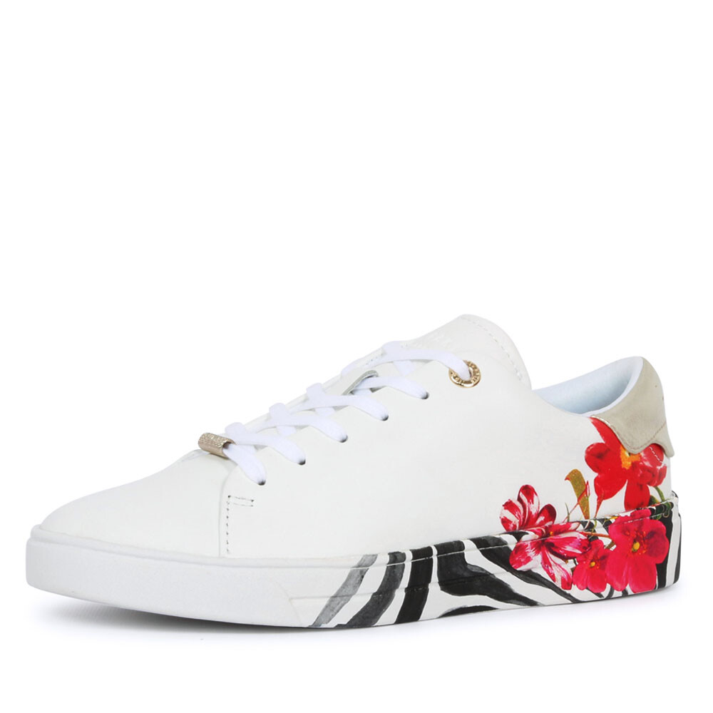 Ted Baker lennes bloemen sneaker wit