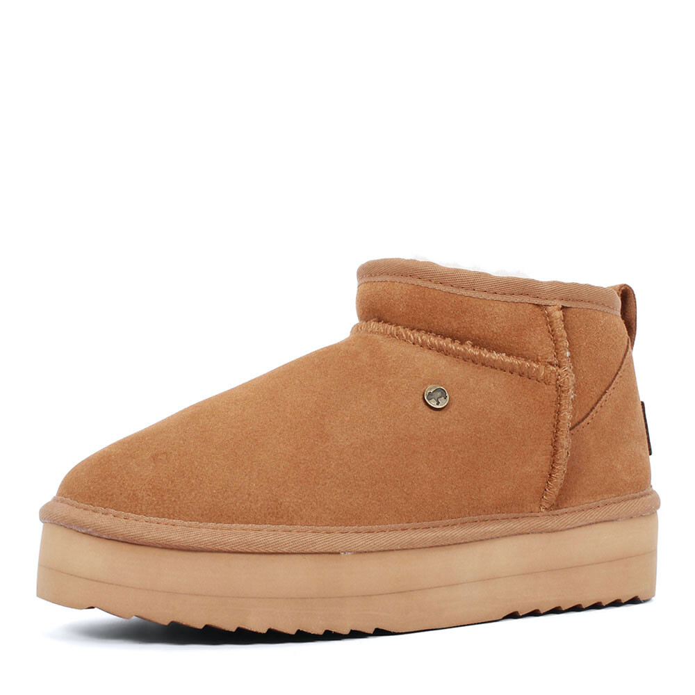 Warmbat Durack plateau enkellaarsjes cognac-41 afbeelding